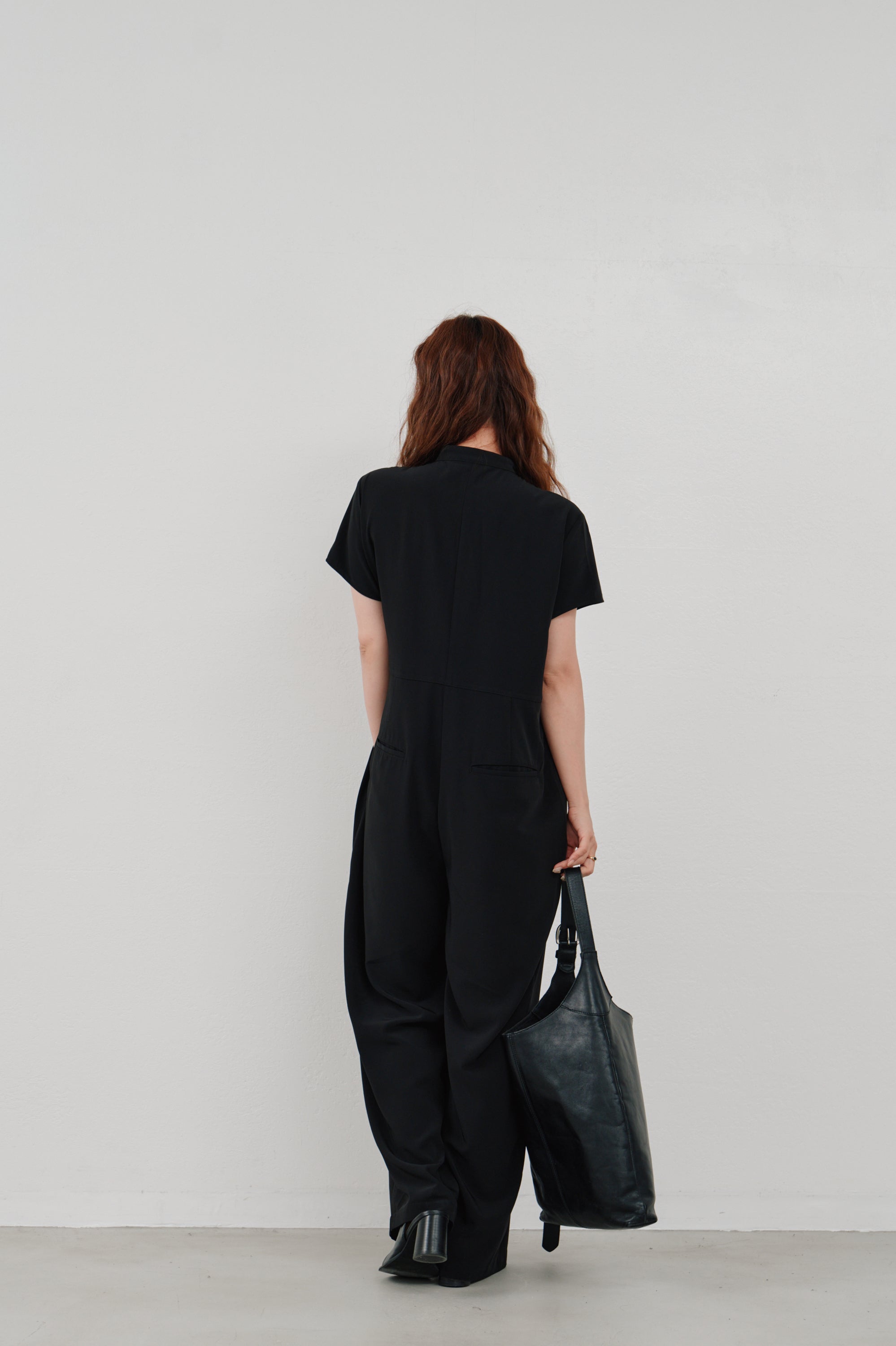 wide tuck jumpsuit