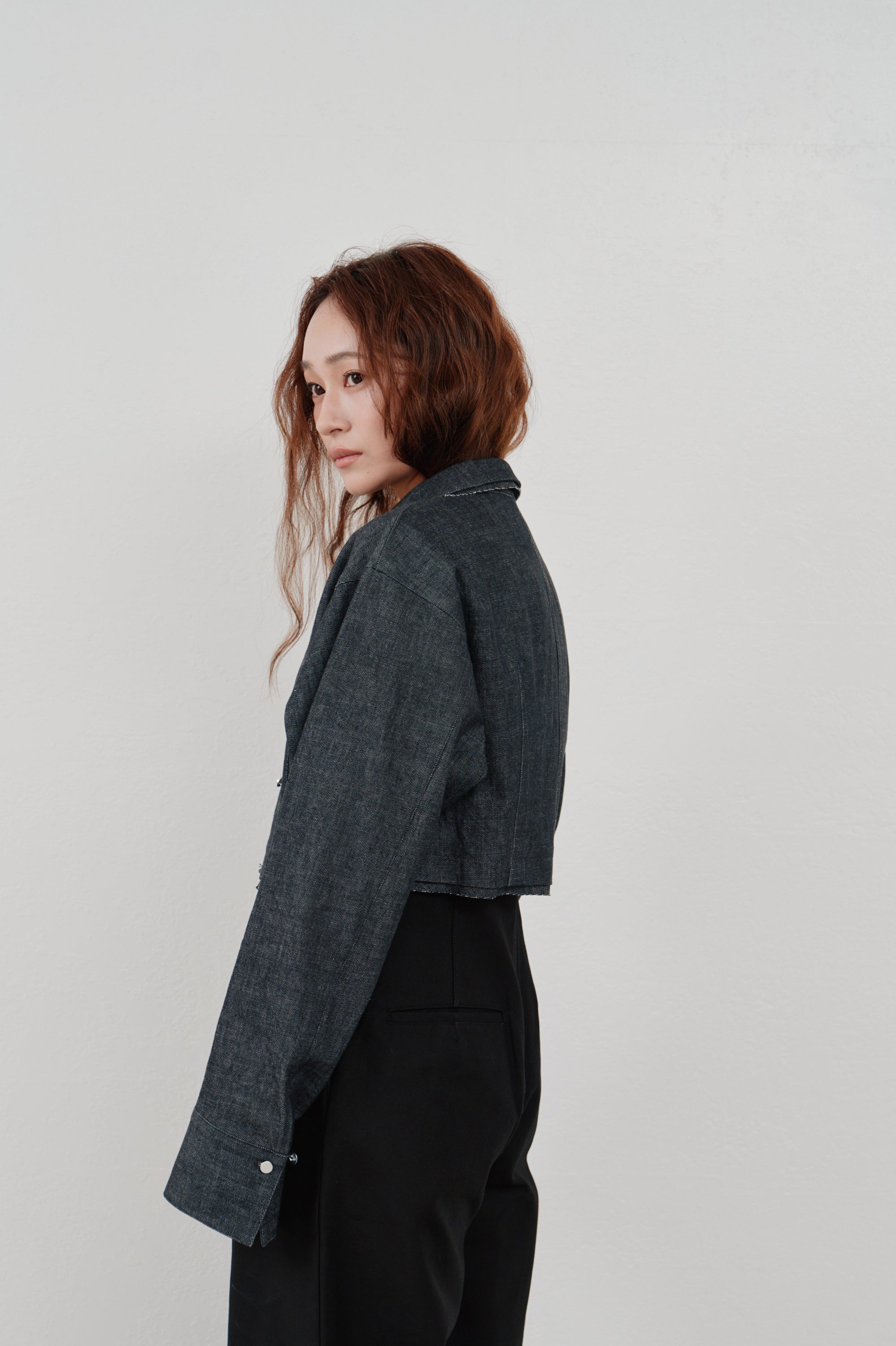 snow denim blouson