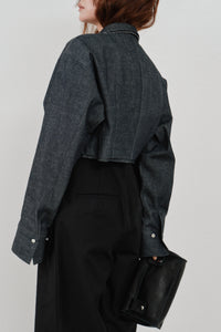 snow denim blouson
