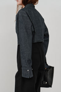 snow denim blouson