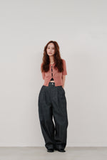 画像をギャラリービューアに読み込む, cropped sheer knit cardigan
