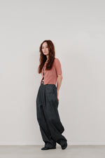 画像をギャラリービューアに読み込む, cropped sheer knit cardigan
