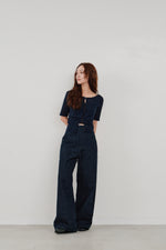 画像をギャラリービューアに読み込む, cropped sheer knit cardigan
