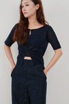 cropped sheer knit cardigan