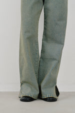 画像をギャラリービューアに読み込む, side hem slit denim
