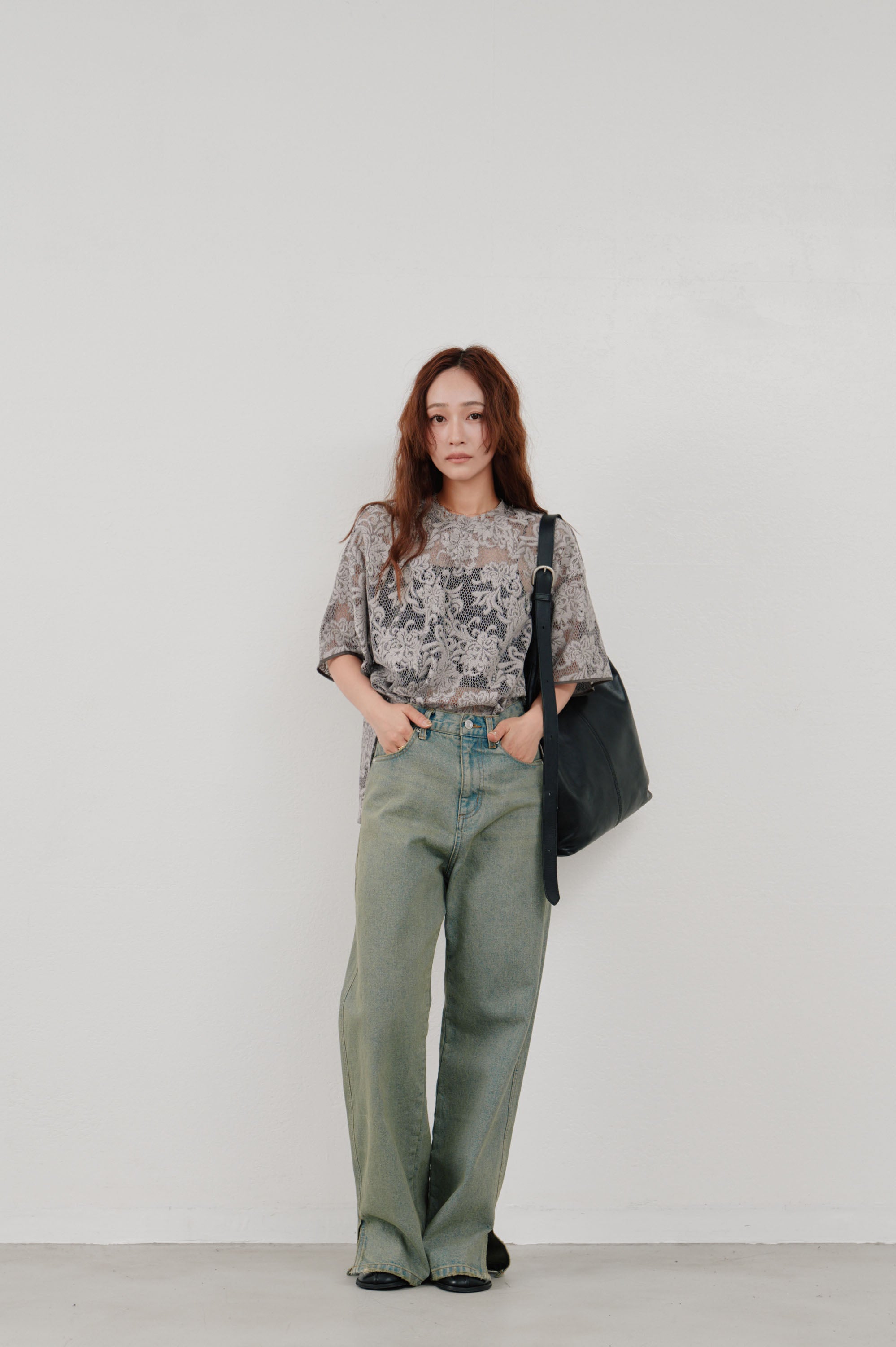 rascel lace half sleeve top