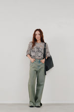 画像をギャラリービューアに読み込む, rascel lace half sleeve top
