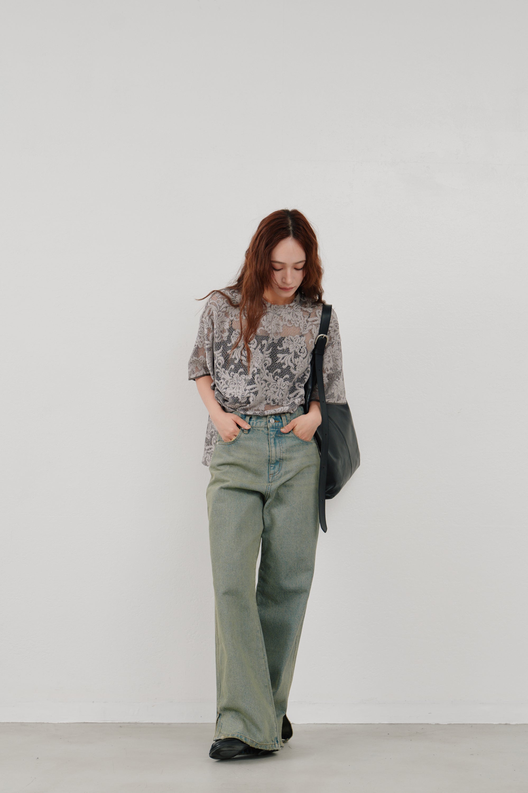 rascel lace half sleeve top