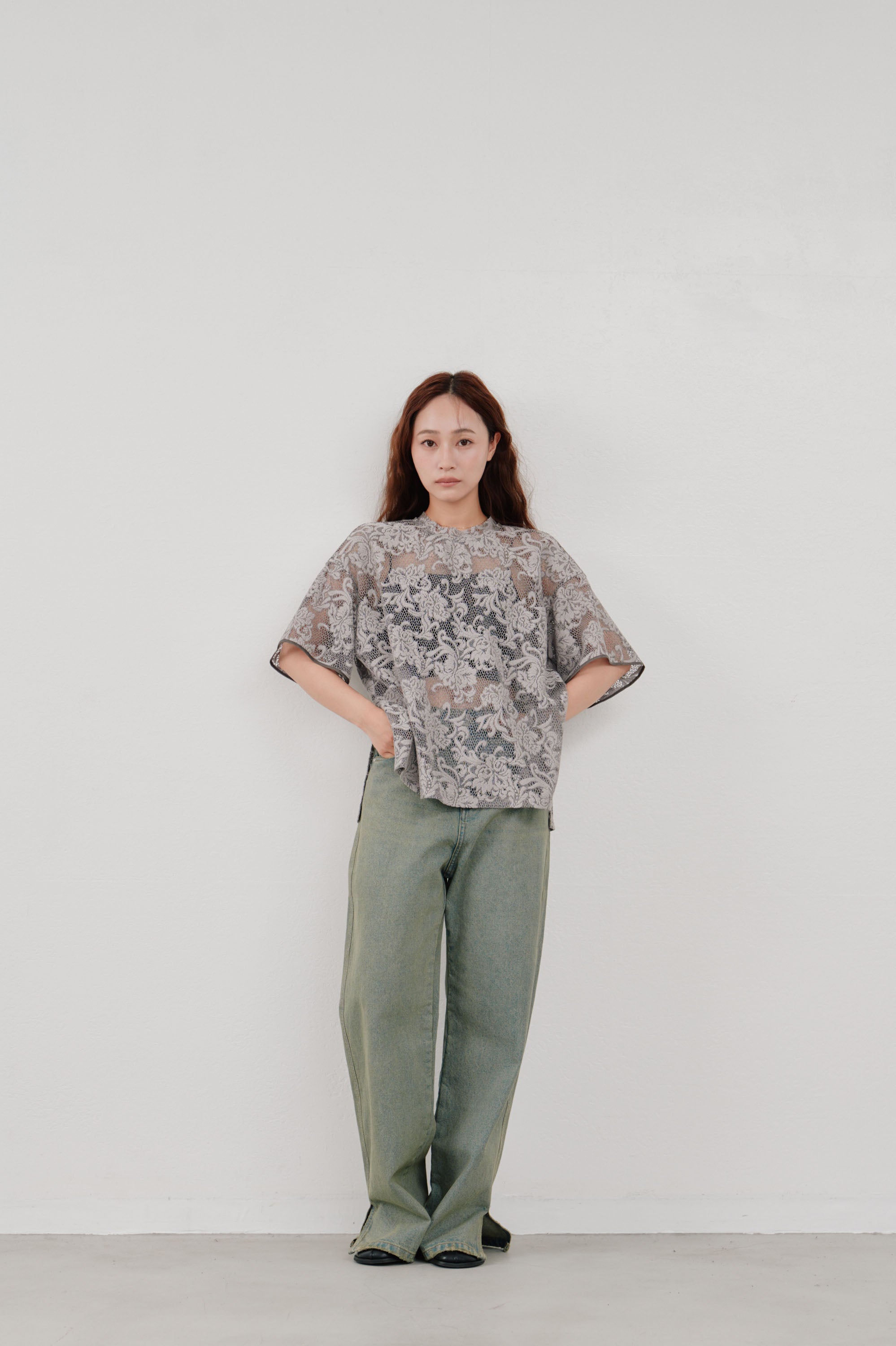 rascel lace half sleeve top