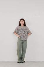 画像をギャラリービューアに読み込む, rascel lace half sleeve top
