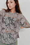 rascel lace half sleeve top