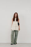 cotton crepe layer top
