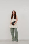 cotton crepe layer top