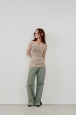 画像をギャラリービューアに読み込む, flocky tulle top
