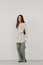 画像をギャラリービューアに読み込む, cut jacquard long shirt
