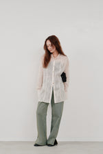 画像をギャラリービューアに読み込む, cut jacquard long shirt
