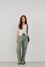 画像をギャラリービューアに読み込む, cropped sheer knit cardigan
