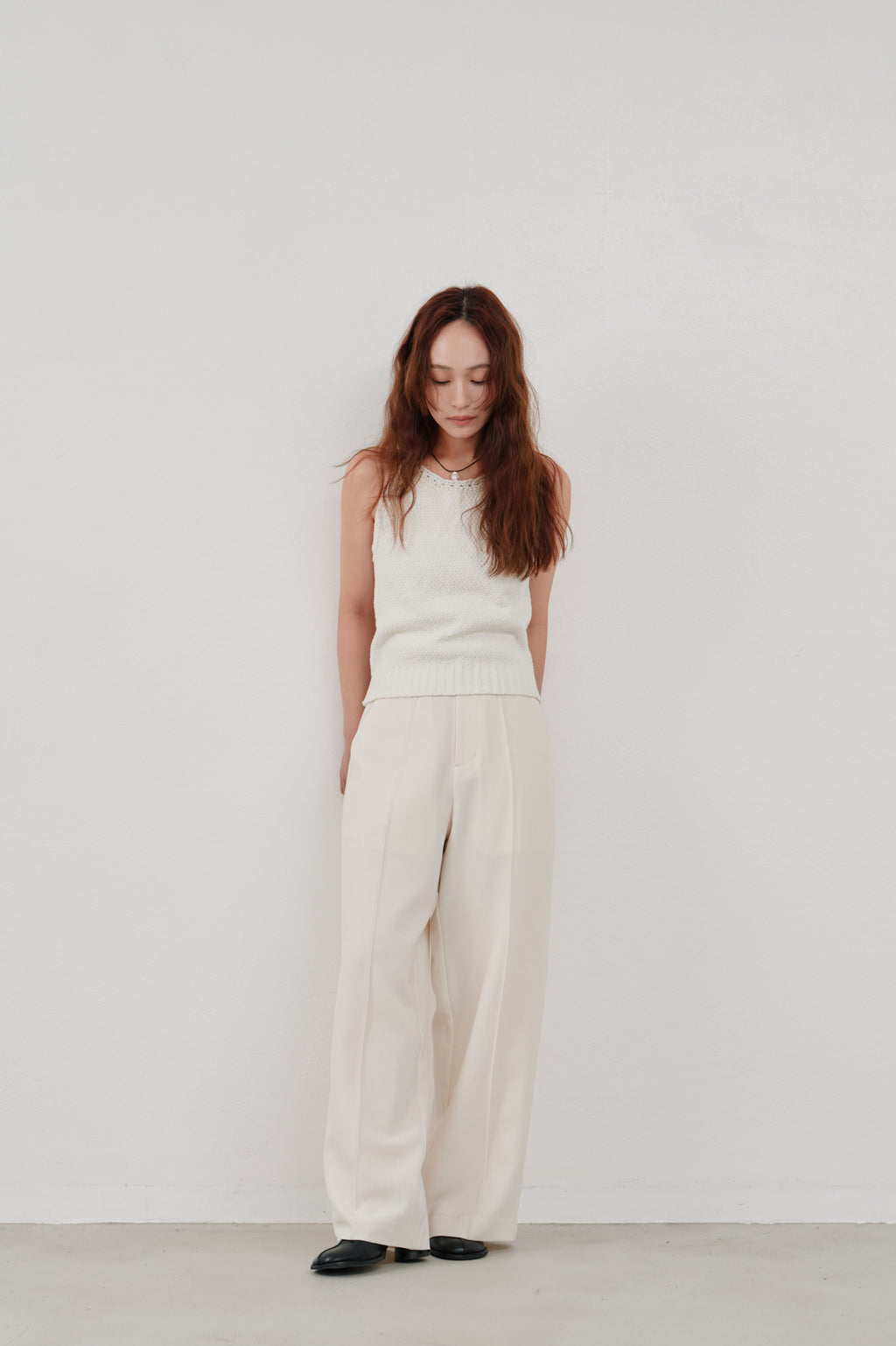 pintuck wide pants