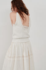 画像をギャラリービューアに読み込む, crochet edging knit top
