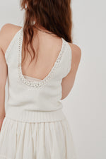 画像をギャラリービューアに読み込む, crochet edging knit top
