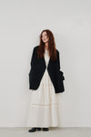 double button no collar jacket