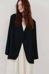 double button no collar jacket