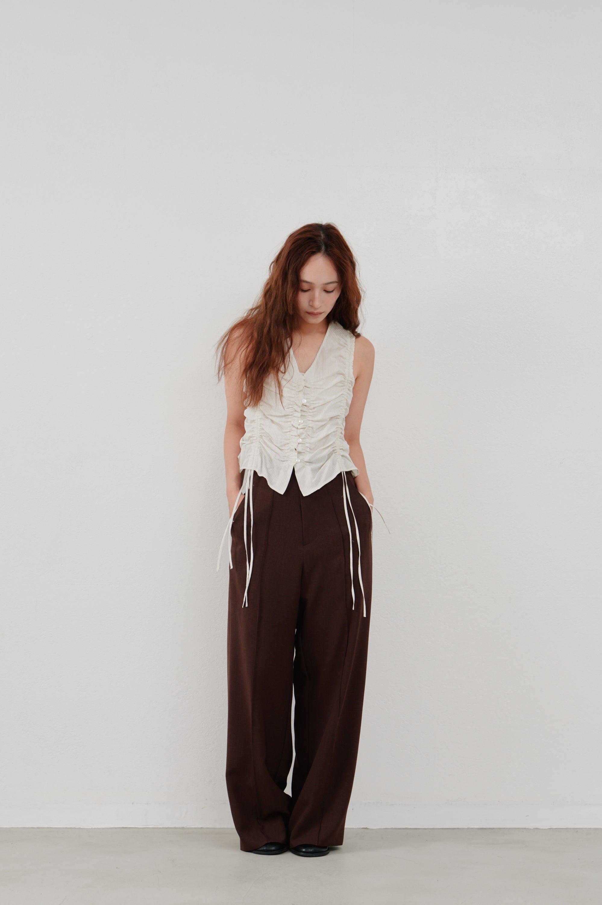 【希少品】BLHLC practice long pants L ブラウン pintuck wide pants - Hella (ヘラ）公式通販サイト