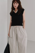 画像をギャラリービューアに読み込む, drawstring gloss pants

