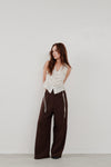 pintuck wide pants