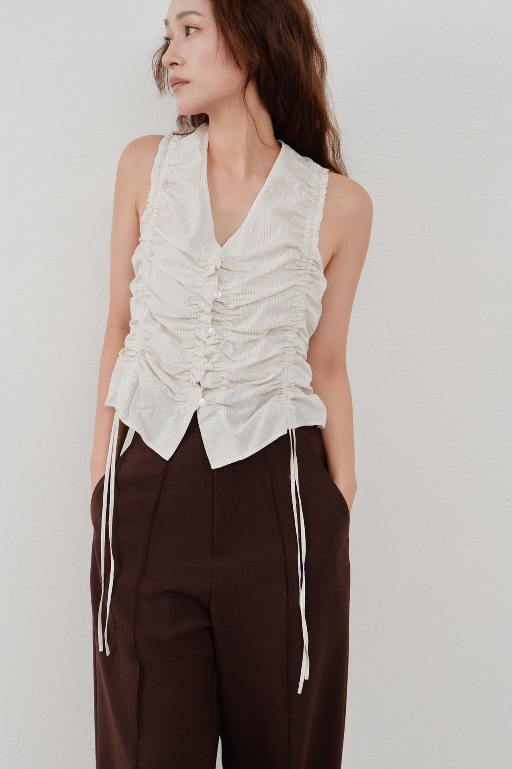 gather stripe top