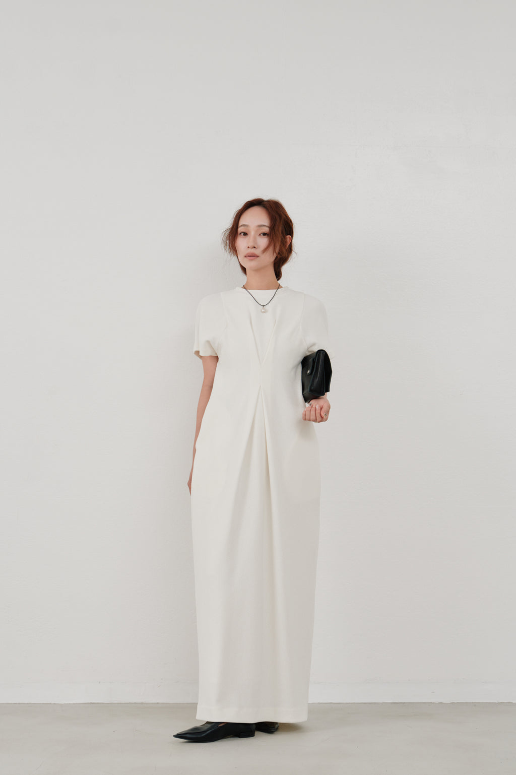 front tuck cocoon dress