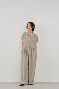 wide tuck jumpsuit