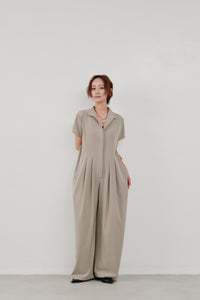 wide tuck jumpsuit