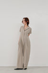 wide tuck jumpsuit
