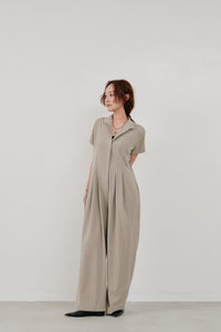 wide tuck jumpsuit