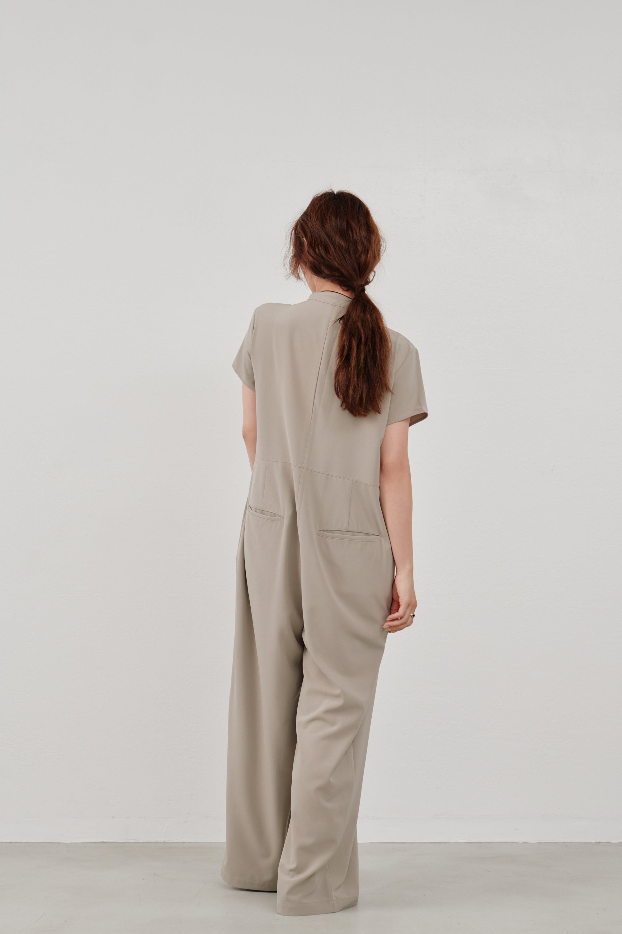 wide tuck jumpsuit