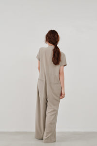 wide tuck jumpsuit