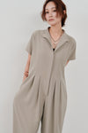 wide tuck jumpsuit