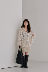 wool shaggy short skirt