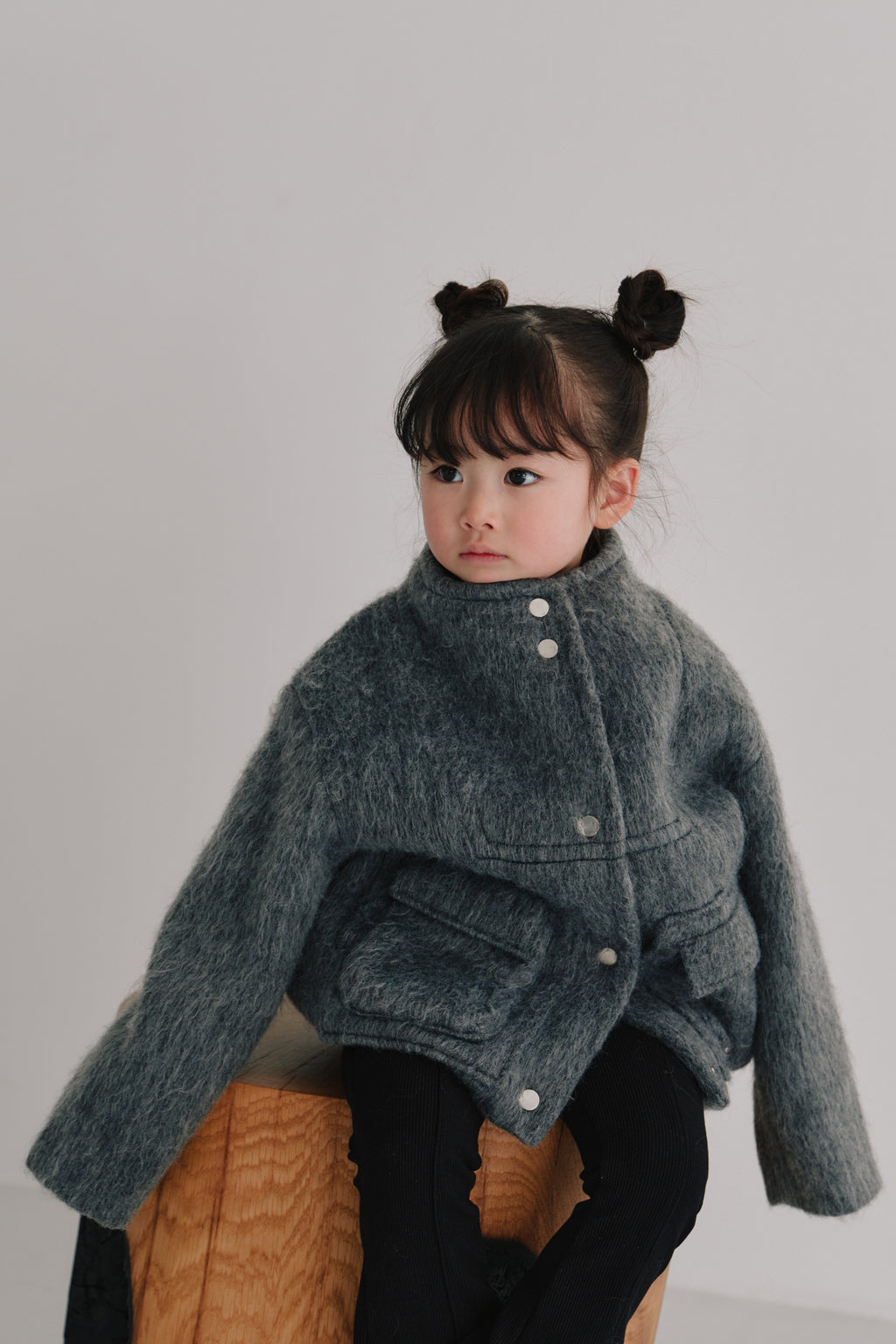 wool shaggy coat [Kids]