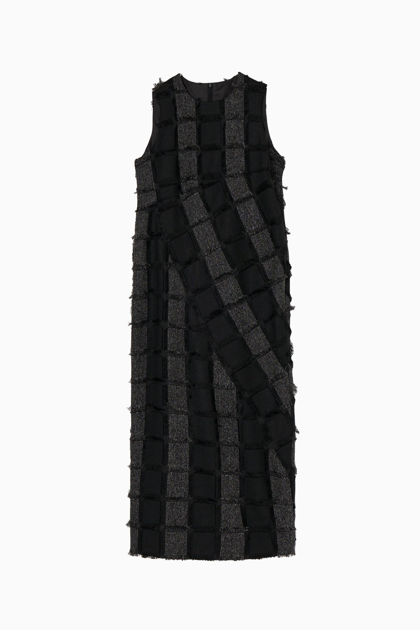 cut jacquard patchwork dress