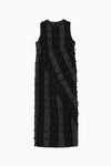 cut jacquard patchwork dress