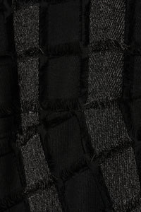 cut jacquard patchwork dress