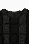 cut jacquard patchwork dress