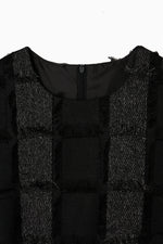 画像をギャラリービューアに読み込む, cut jacquard patchwork dress
