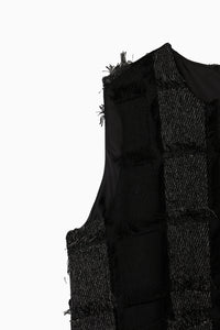 cut jacquard patchwork dress
