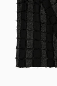 cut jacquard patchwork dress