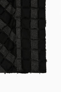 cut jacquard patchwork dress