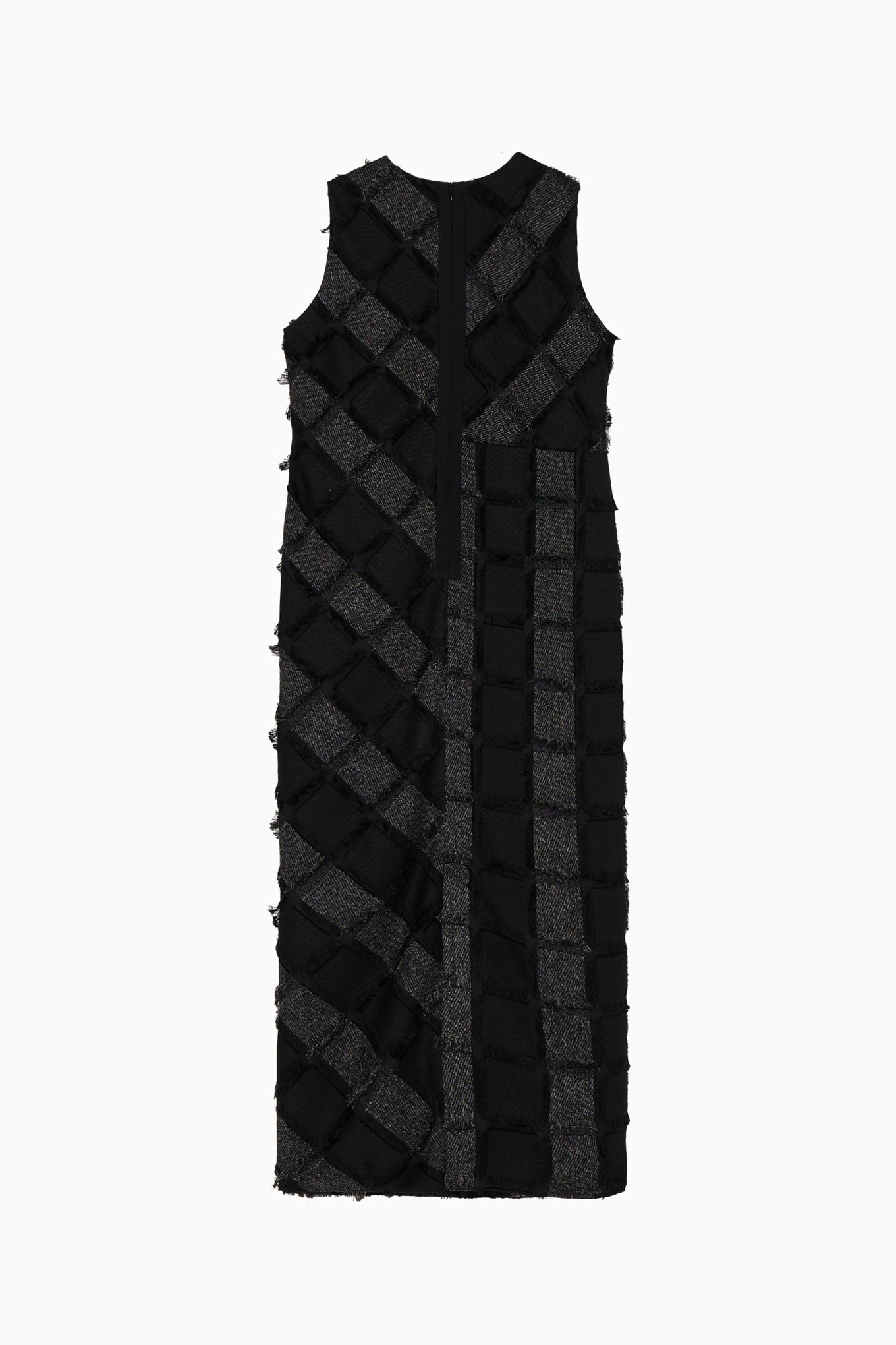 cut jacquard patchwork dress