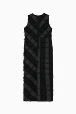 画像をギャラリービューアに読み込む, cut jacquard patchwork dress
